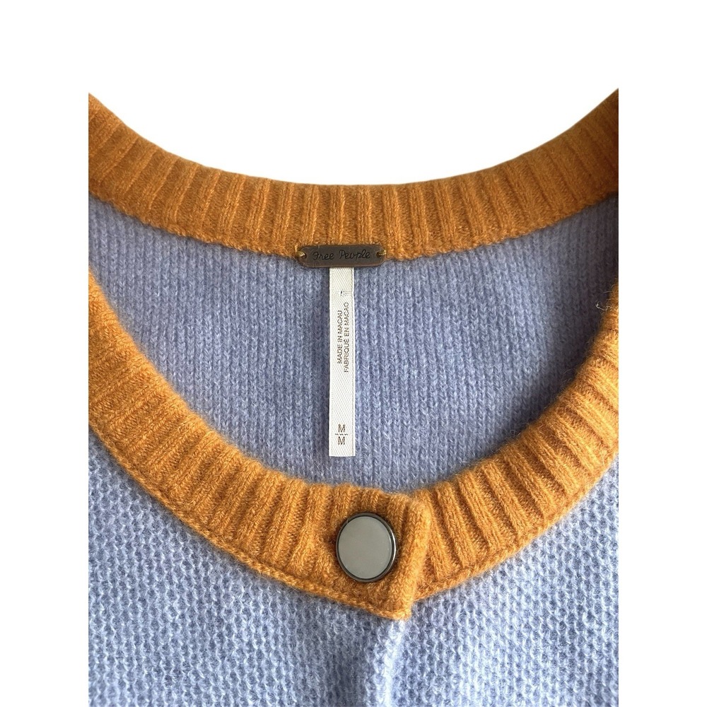 Free People Sammi‎ Cashmere Knit Sweater Vest Periwinkle Blue Pastel Retro Indie - Picture 13 of 16